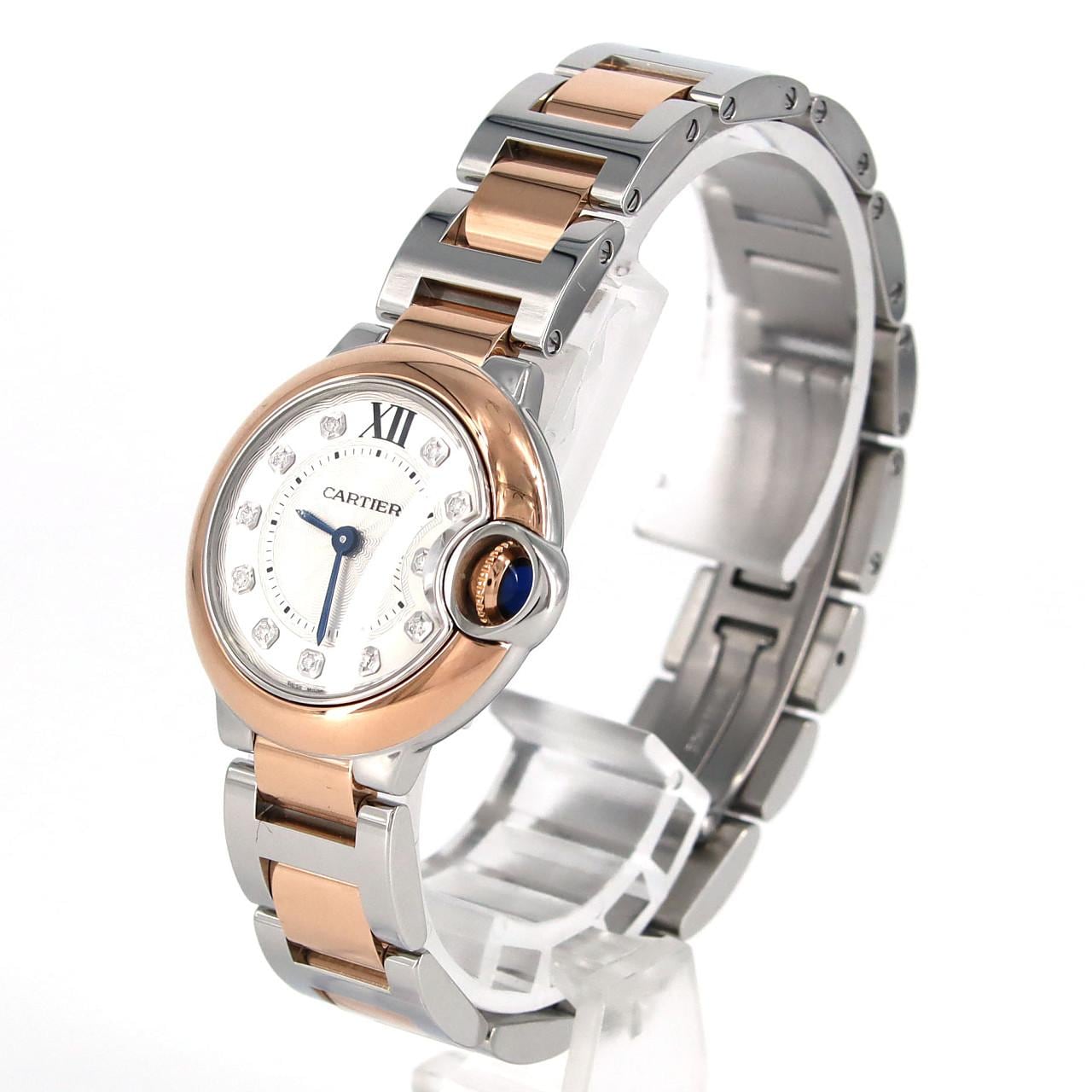 Cartier Ballon 蓝色 SM PG Combi・11P W3BB0 005 SSxPG石英