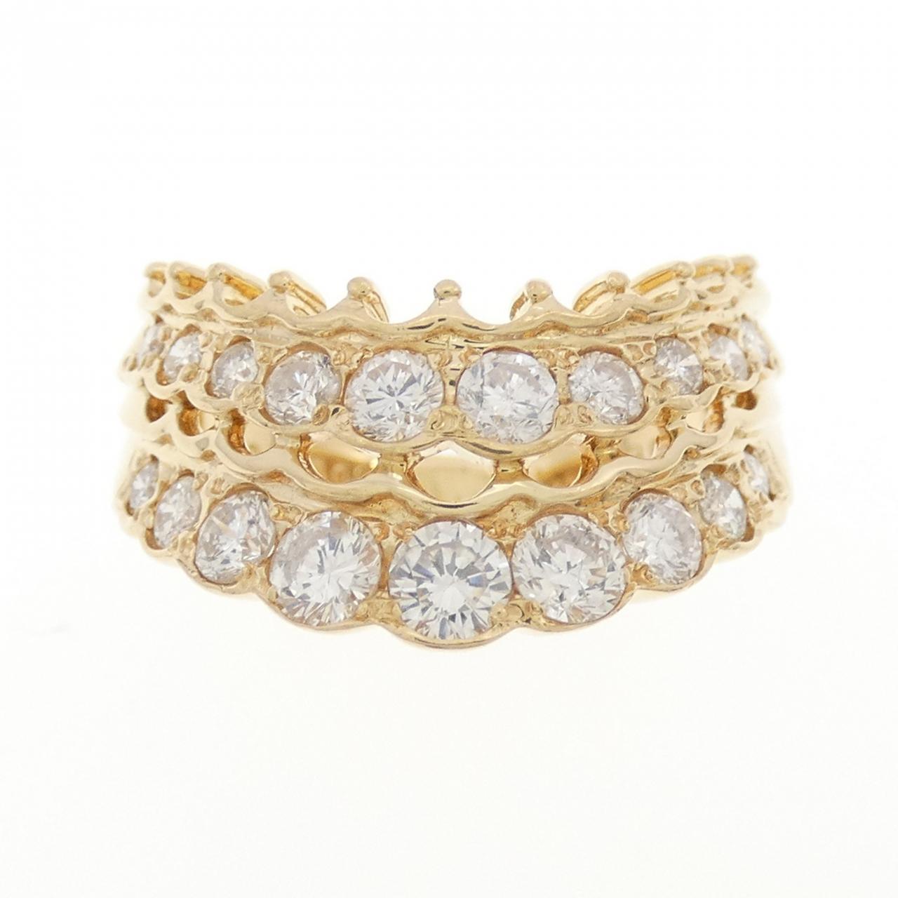 750YG ダイヤモンド リング 0.90CT