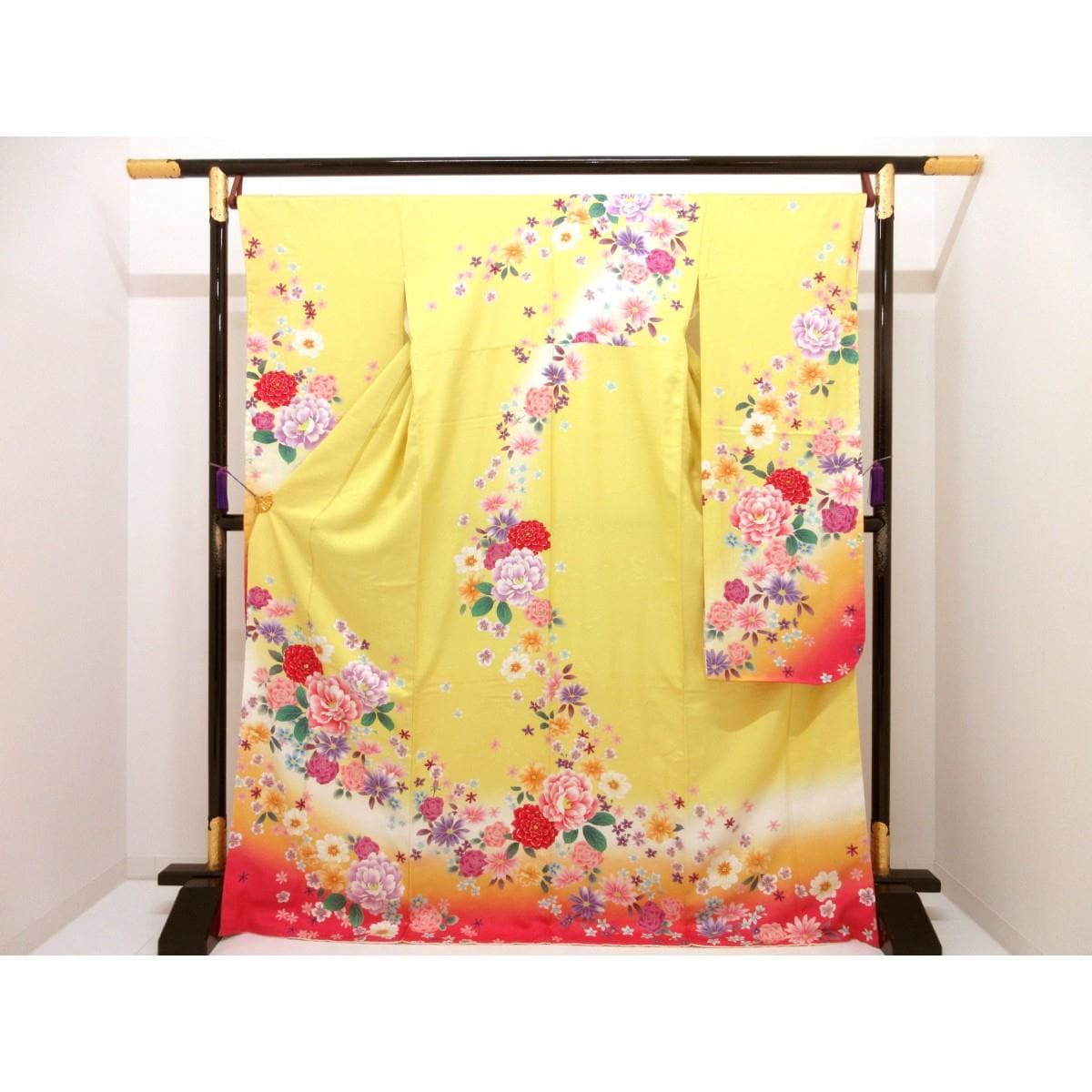 【未使用品】振袖　友禅金彩加工　ボカシ染