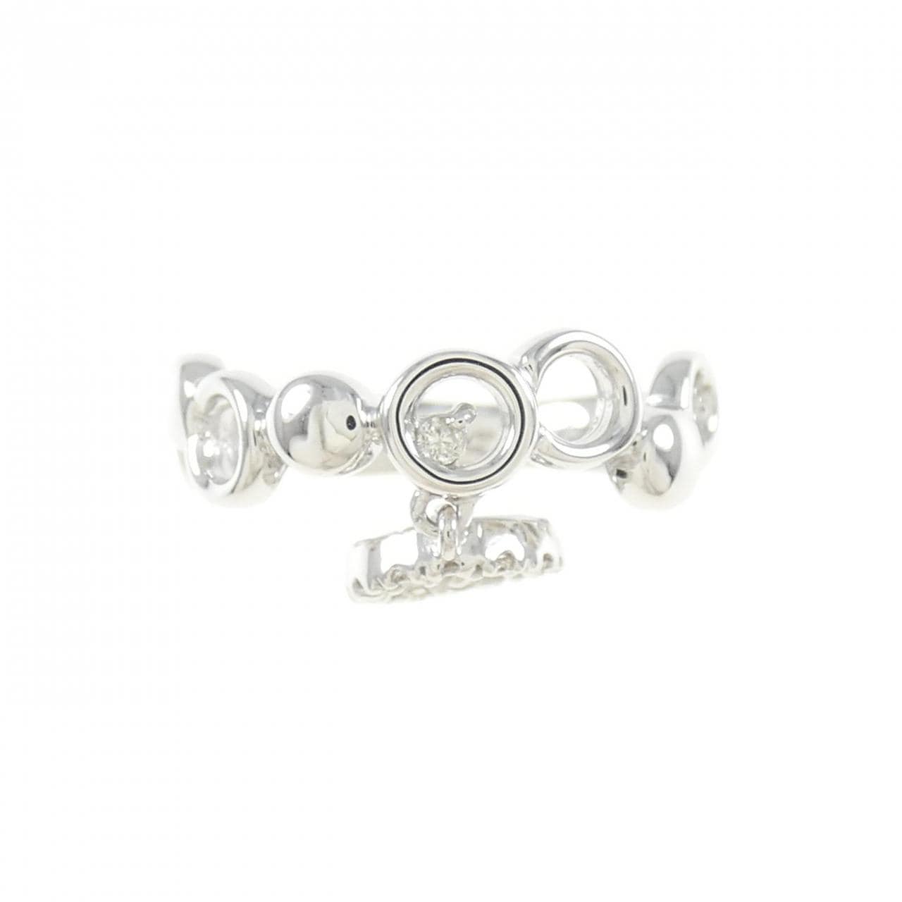 K18WG ダイヤモンド リング 0.09CT