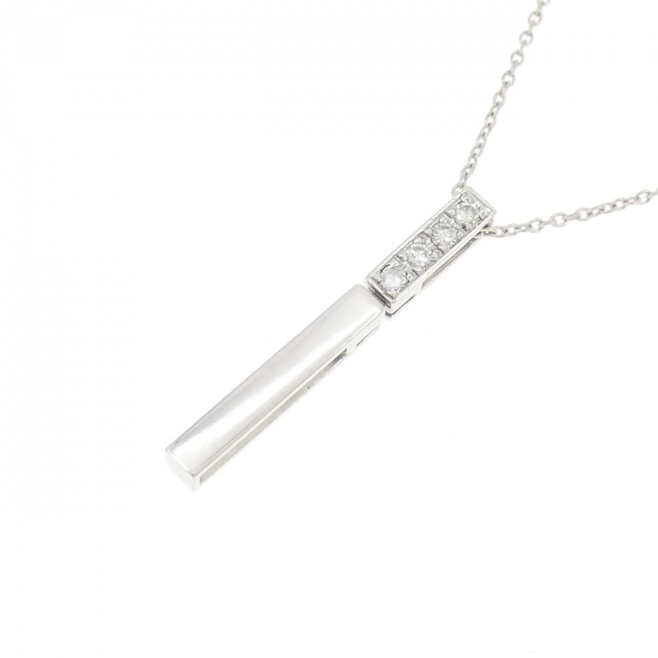 K18WG ダイヤモンド ネックレス 0.06CT