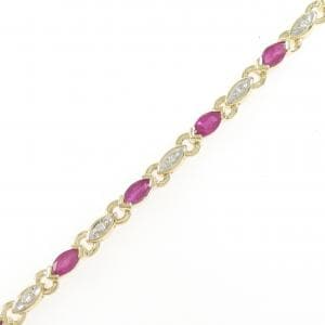 750YG/750WG ルビー ブレスレット 1.70CT