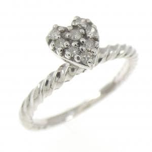 K14WG ハート ダイヤモンド リング