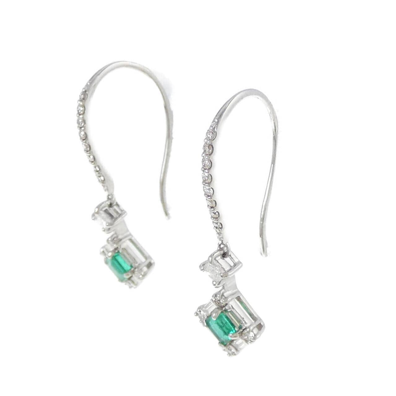 [BRAND NEW] PT Emerald Earrings 0.26CT
