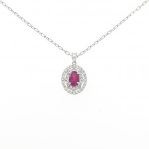 PT900/PT850 ルビー ネックレス 1.078CT