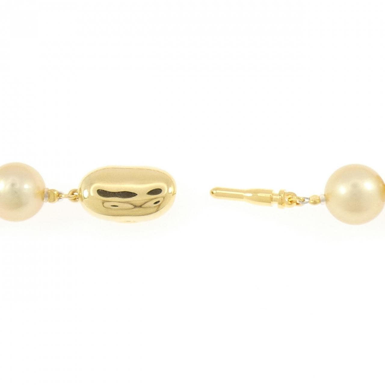 シルバークラスプ 白蝶パール ネックレス 9.5-13mm