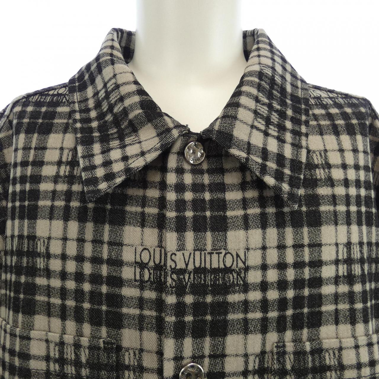 ルイヴィトン LOUIS VUITTON チェックデニムオーバーシャツ HPA90WARA シャツ