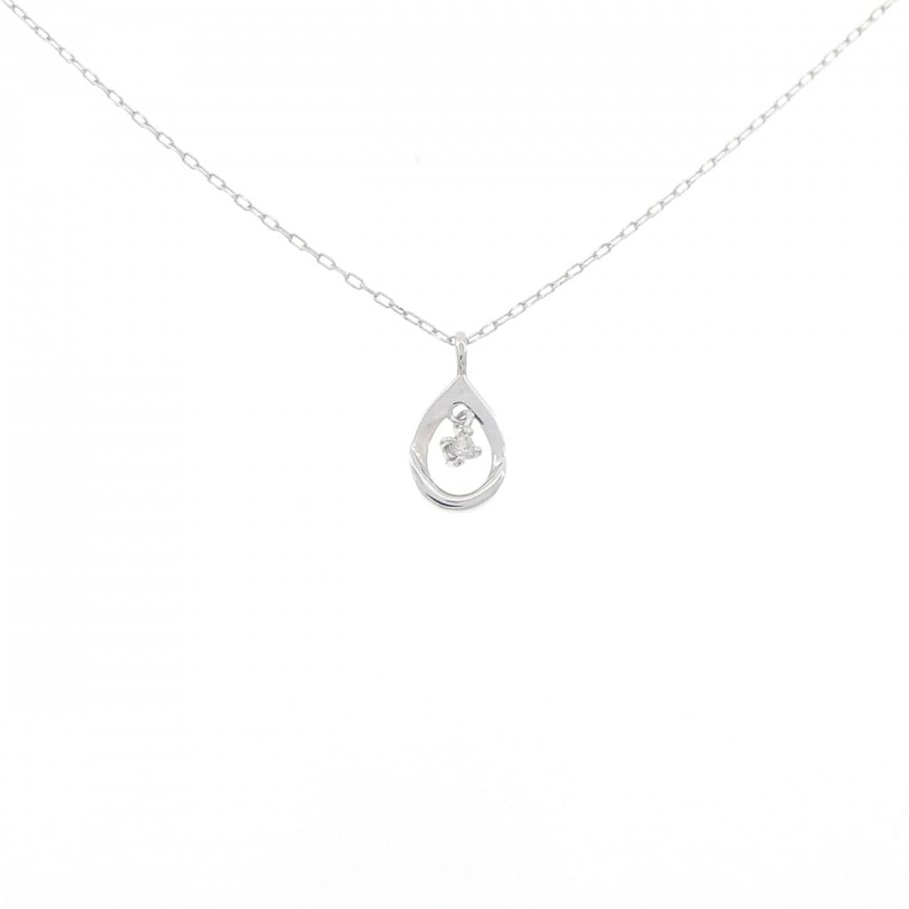 K10WG ダイヤモンド ネックレス 0.012CT