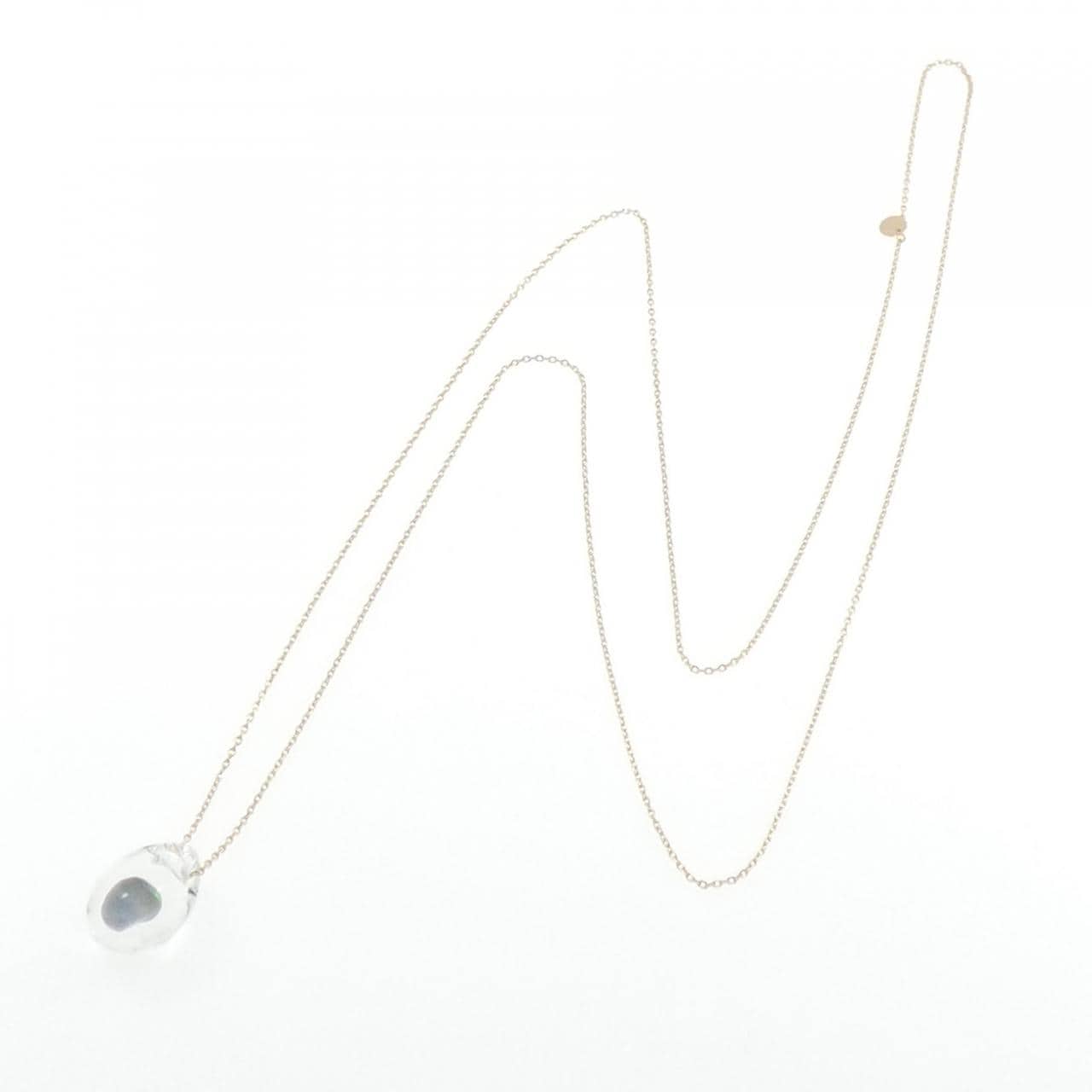 K18YG ガラス ネックレス