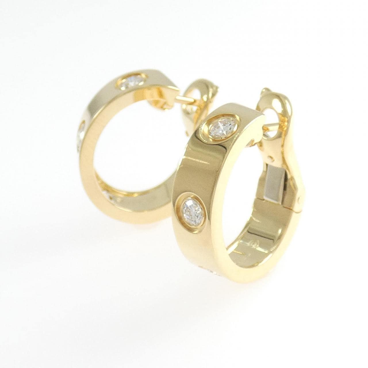 カルティエ ラブイヤリング フルダイヤ ピアス