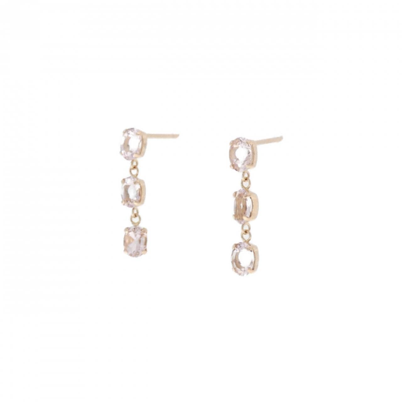 K18PG モルガナイト ピアス 0.68CT