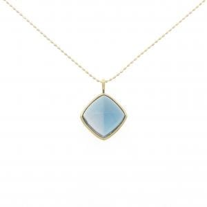 K18YG ブルートパーズ ネックレス 6.00CT