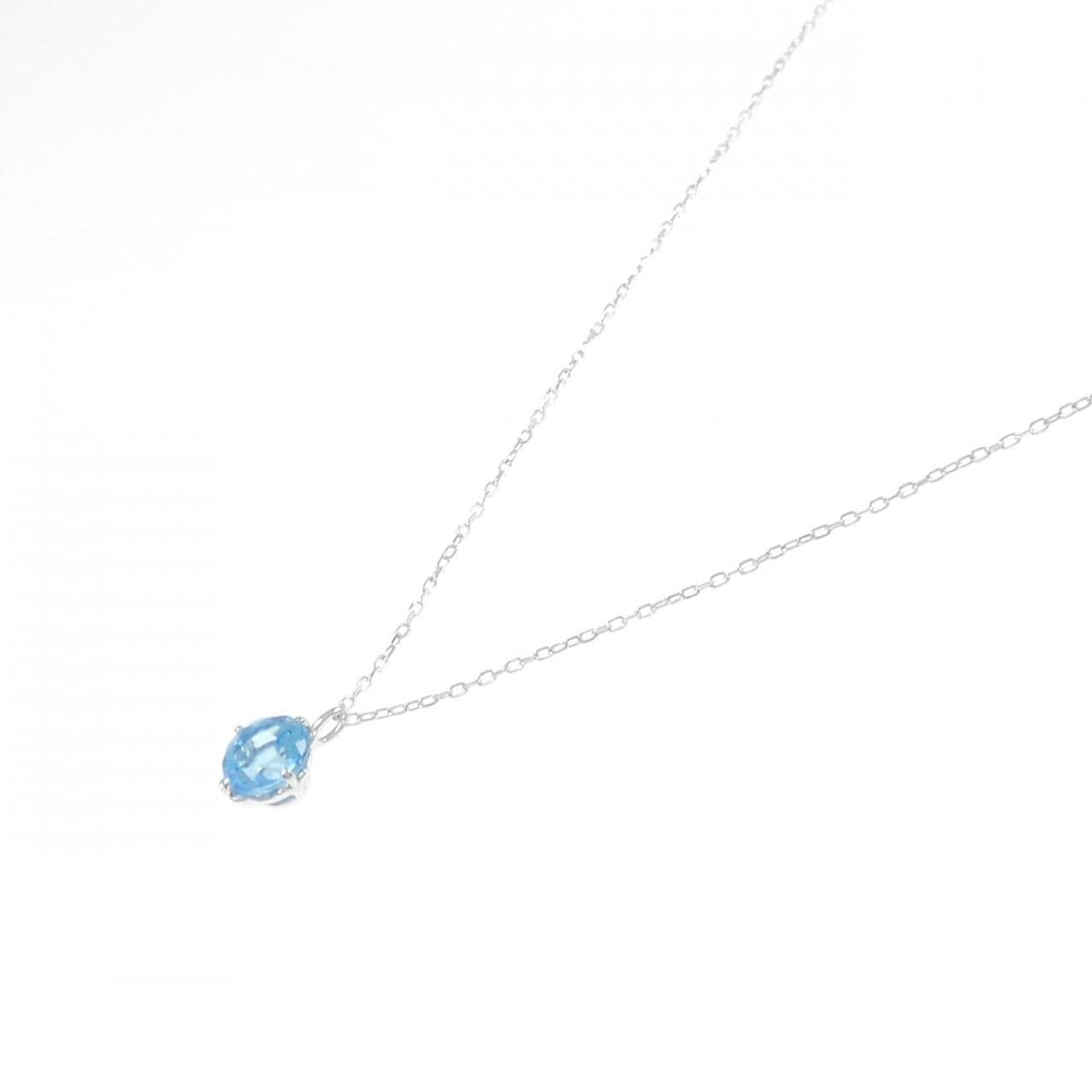 K10WG blue Topaz necklace