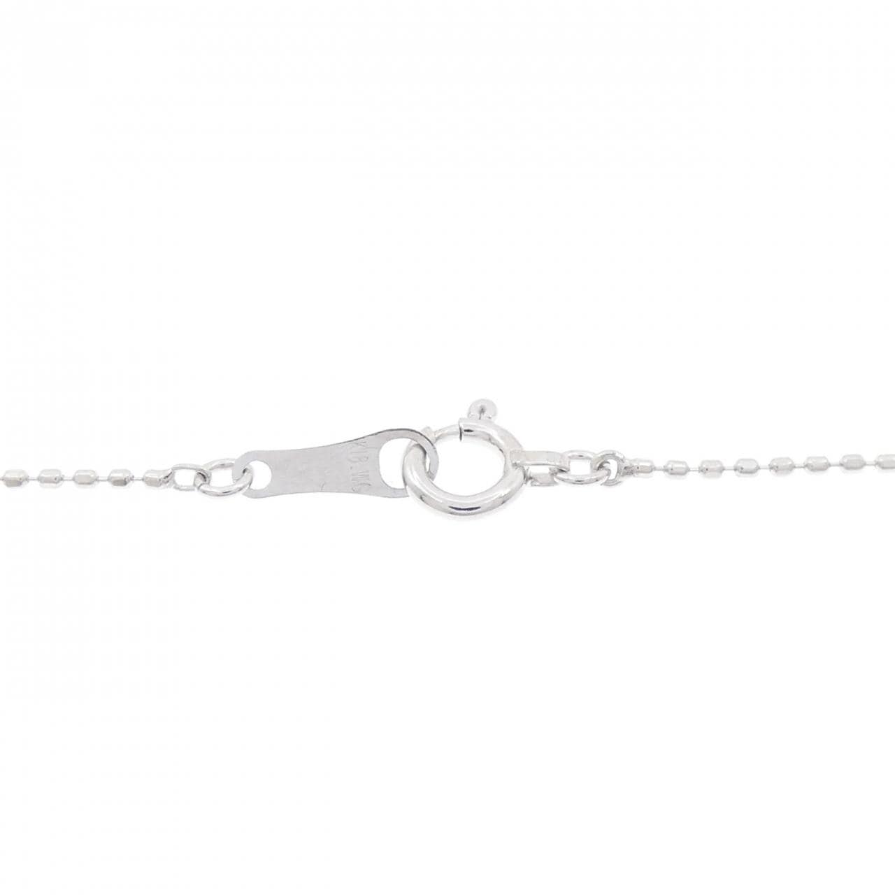 K18WG ムーン×スター ダイヤモンド ネックレス 0.01CT