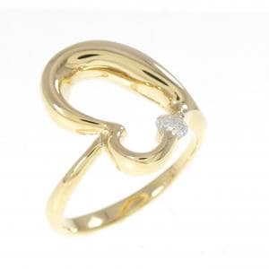 K18YG ハート ダイヤモンド リング 0.12CT