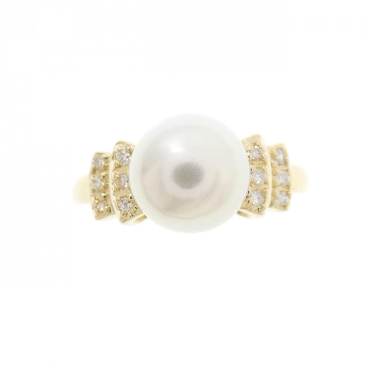 K18YG アコヤパール リング 7.6mm