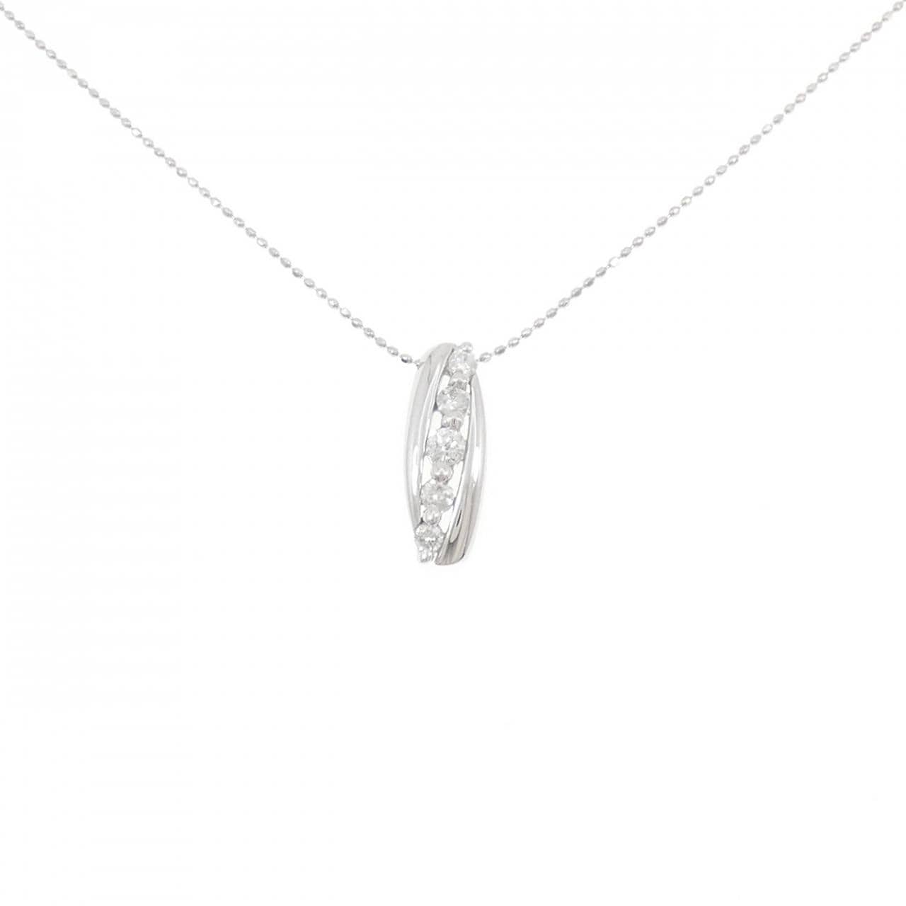 K18WG ダイヤモンド ネックレス 0.30CT