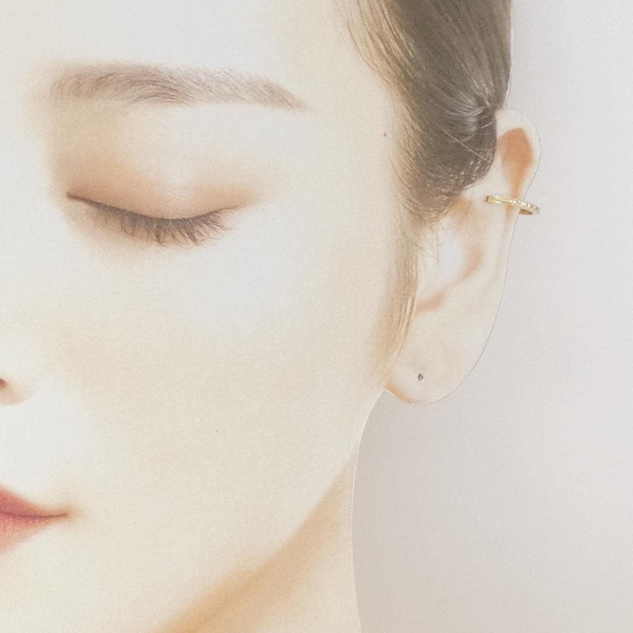 K10YG ダイヤモンド イヤカフ 片耳