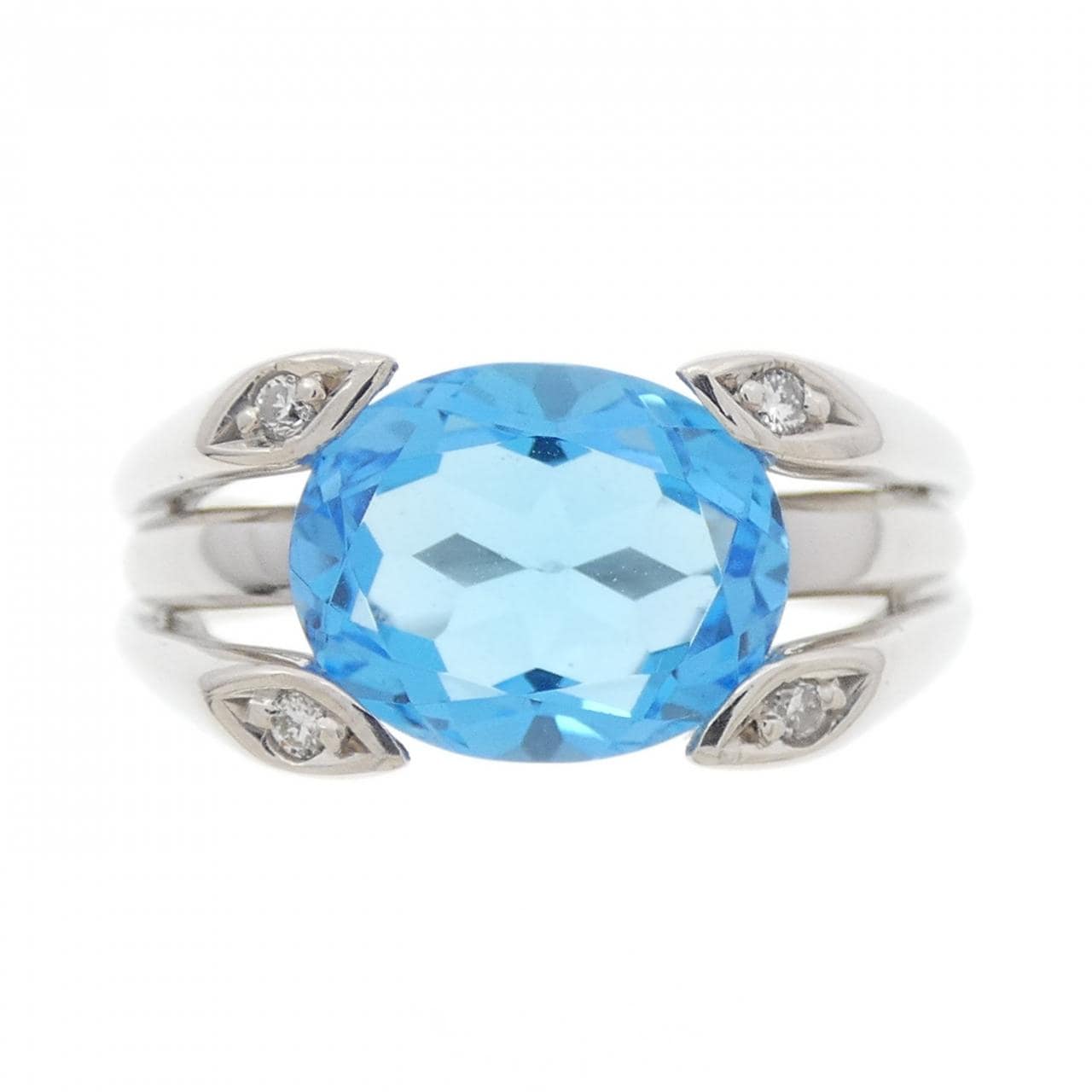 PT900 ブルートパーズ リング 3.36CT