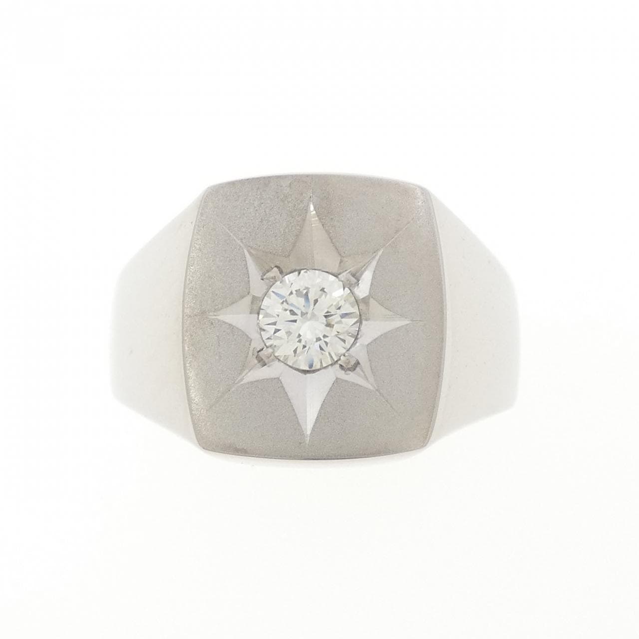 PT900 印台 ダイヤモンド リング 0.32CT
