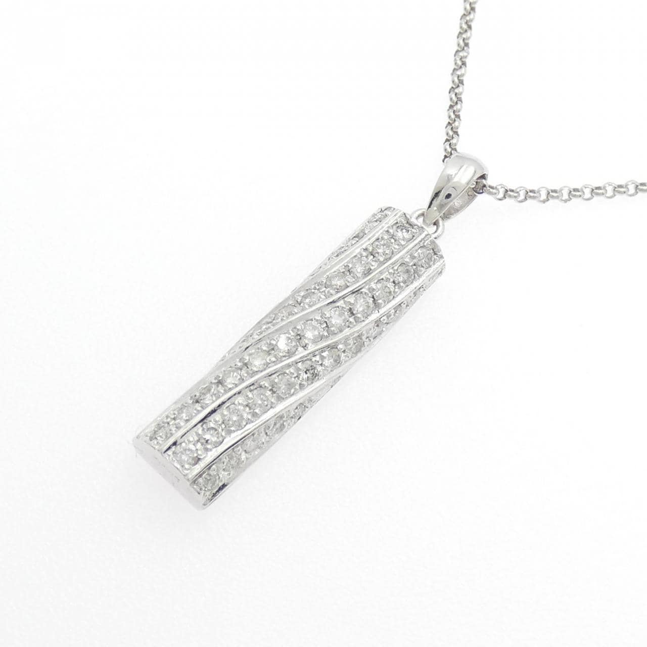 K18WG ダイヤモンド ネックレス 0.71CT