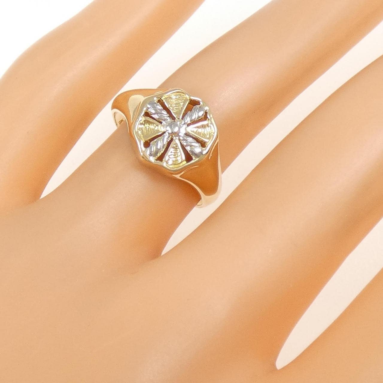 K18YG/PT900 リング