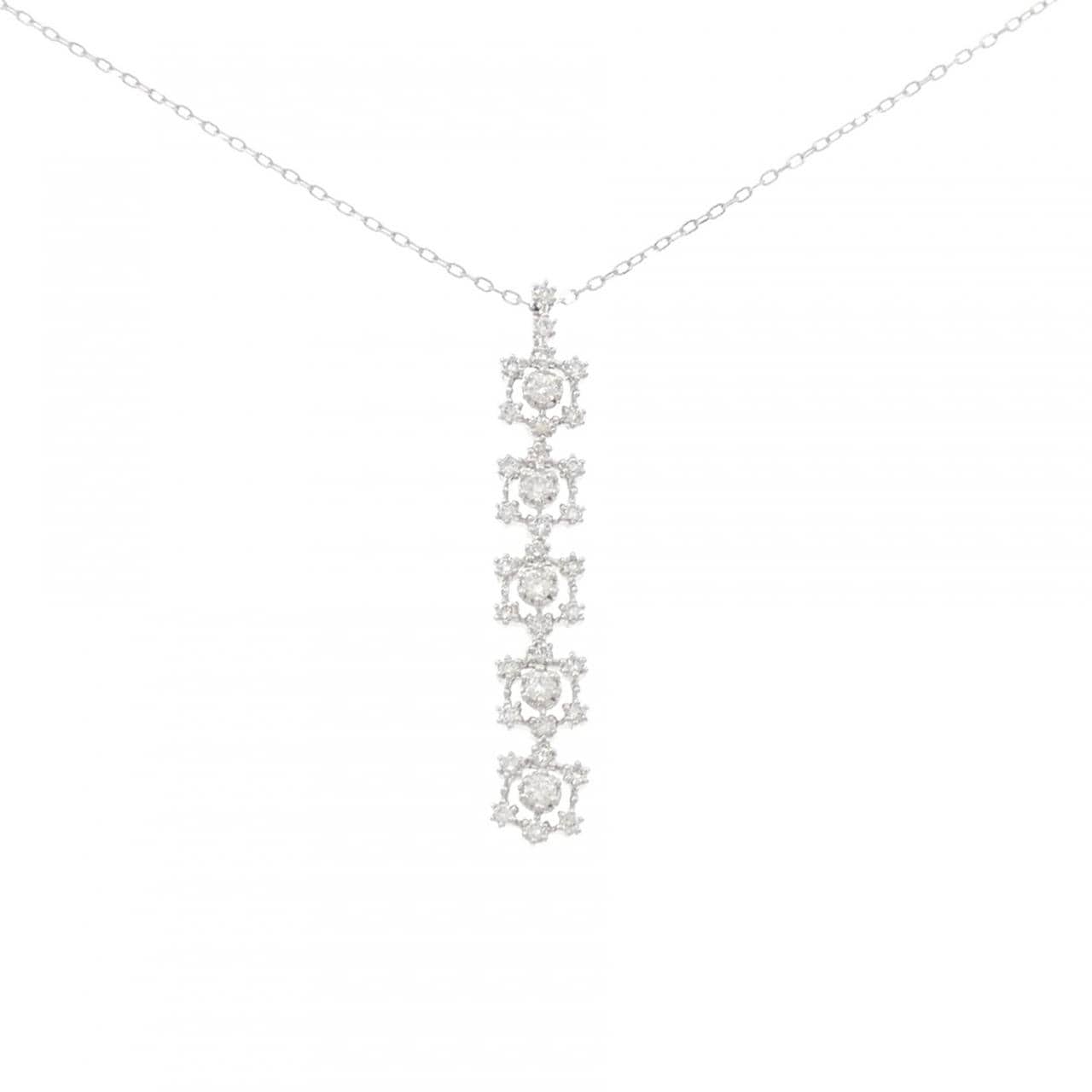 K18WG ダイヤモンド ネックレス 0.35CT