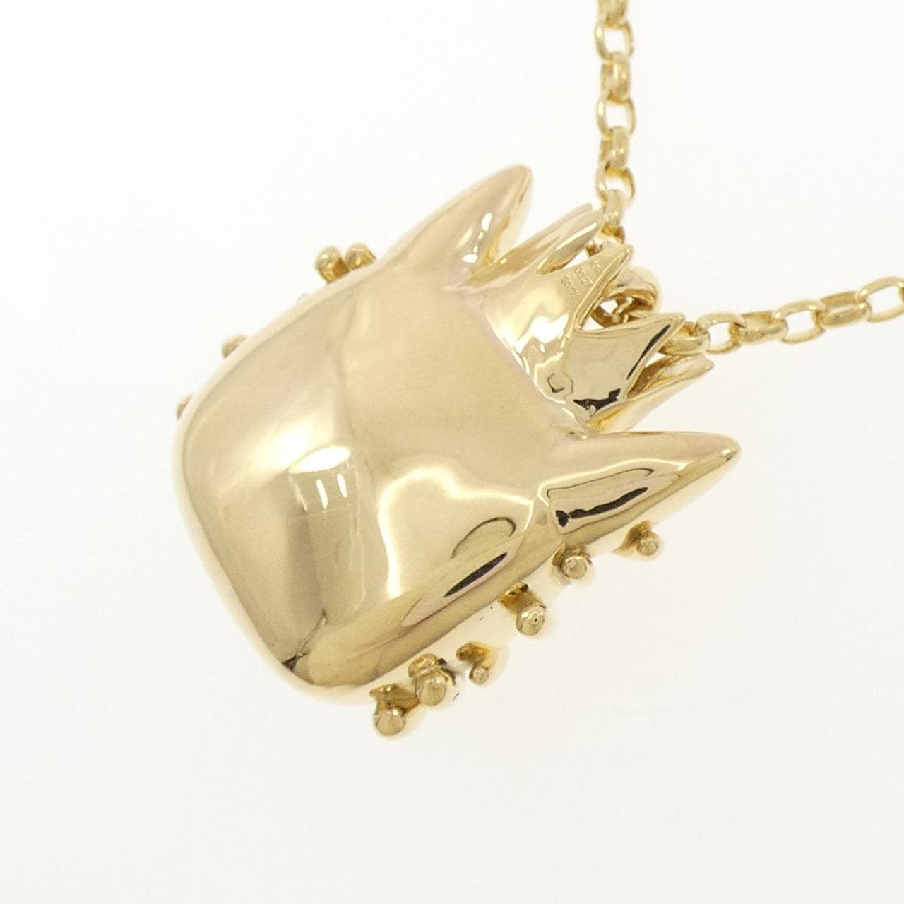 K18YG キャット サファイヤ ネックレス 0.08CT