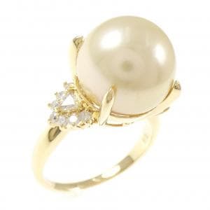 K18YG 白蝶パール リング 13.2mm