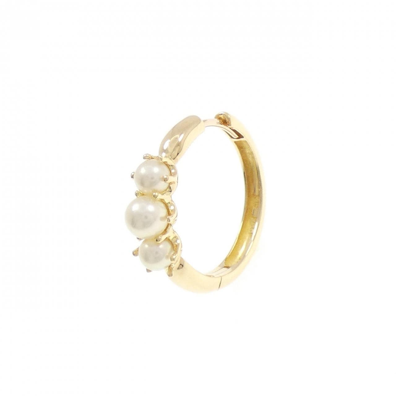 K18YG アコヤパール ピアス 片耳