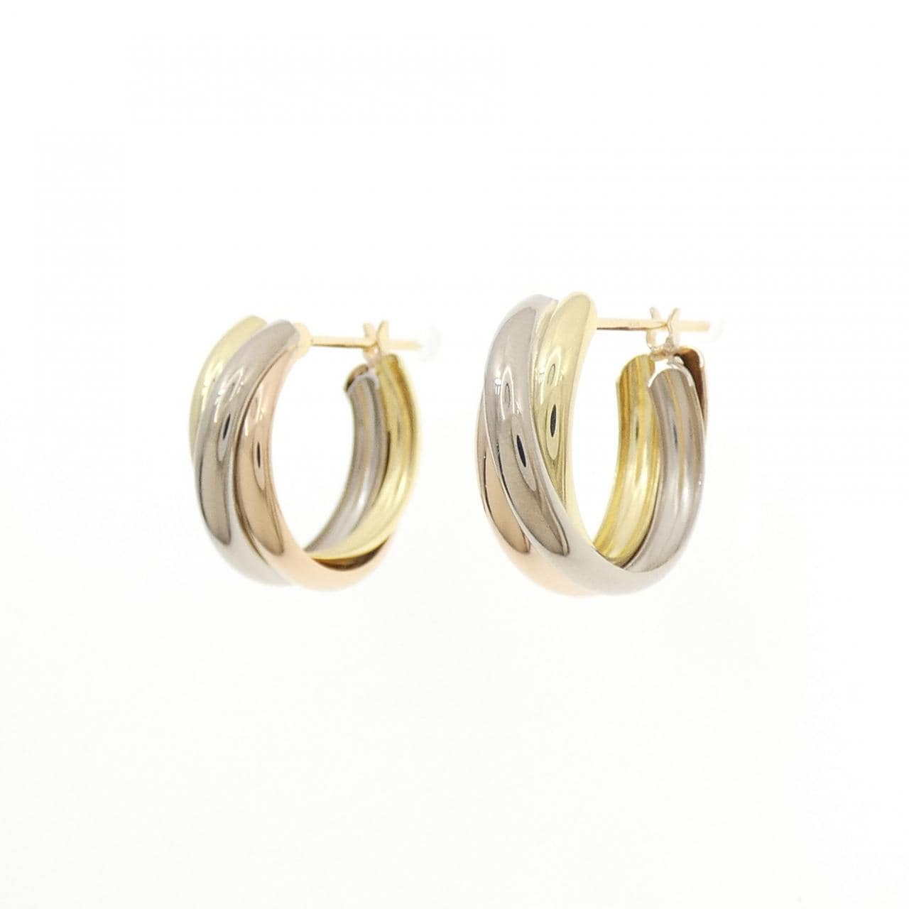 K18スリーカラー ピアス