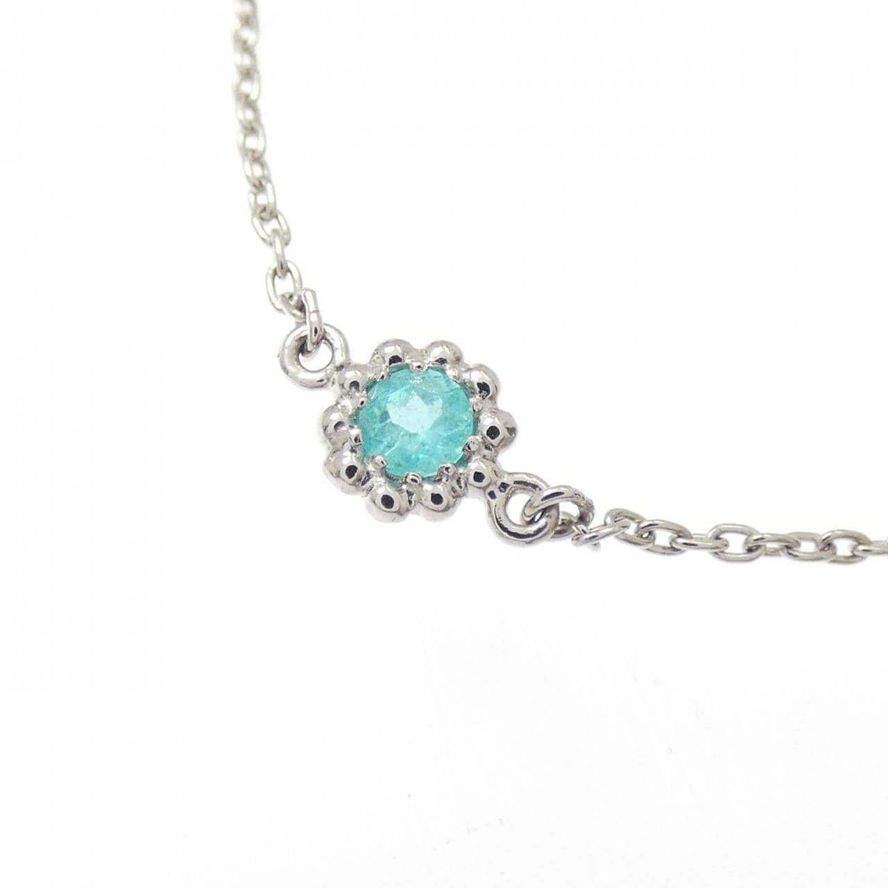 PT850 Tourmaline Necklace 0.60CT