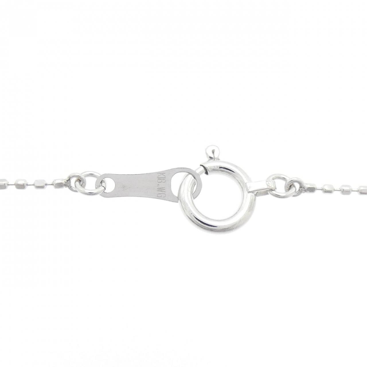 K18WG ダイヤモンド ネックレス 0.12CT
