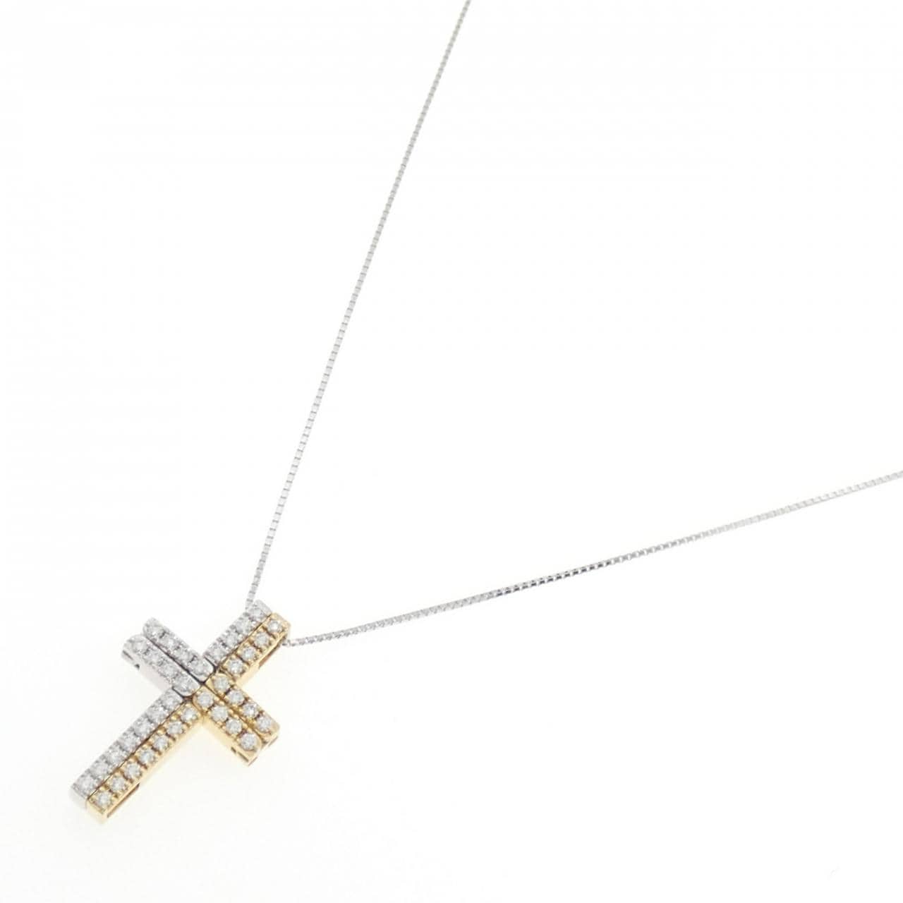 タサキ クロス ダイヤモンド ネックレス 0.44CT