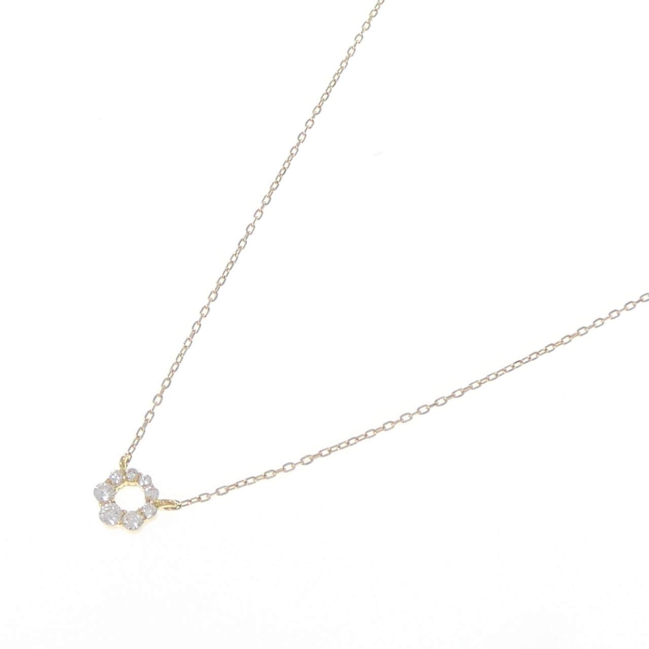 K18YG ダイヤモンド ネックレス 0.07CT