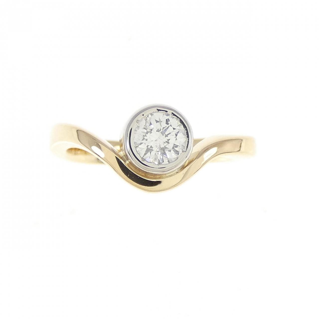 K18YG/PT900 ダイヤモンド リング 0.25CT