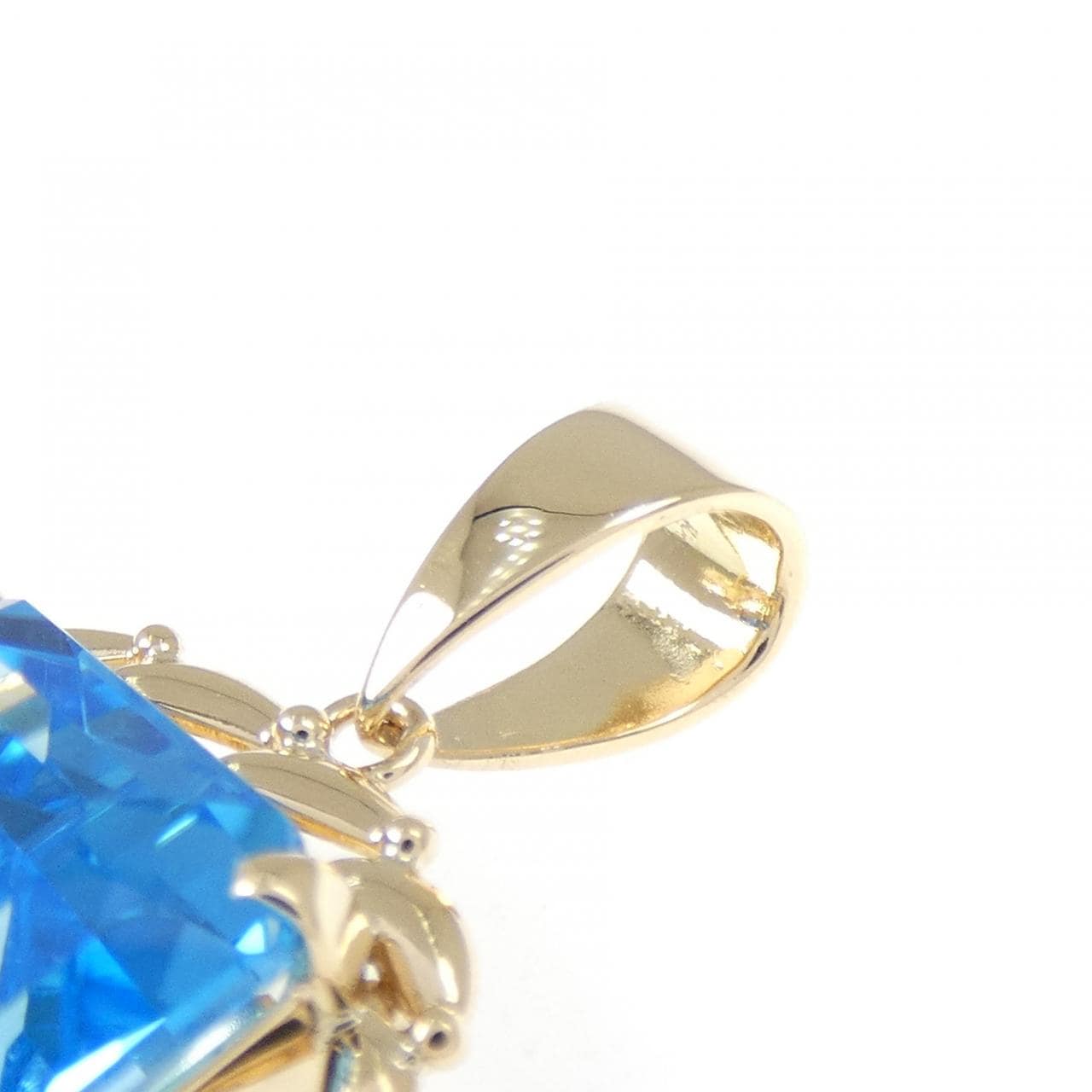 K18YG ブルートパーズ ペンダント 20.75CT