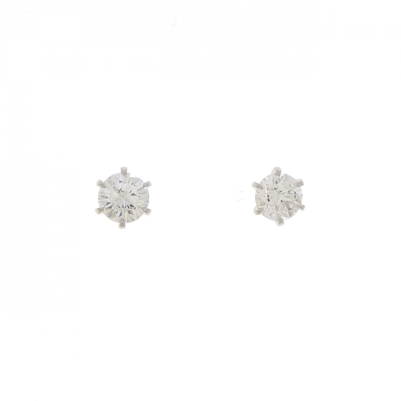 【リメイク】PT900/ST ダイヤモンド ピアス 0.503CT 0.510CT E-G VS1-2 VG