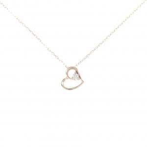 K10PG ハート ダイヤモンド ネックレス 0.03CT