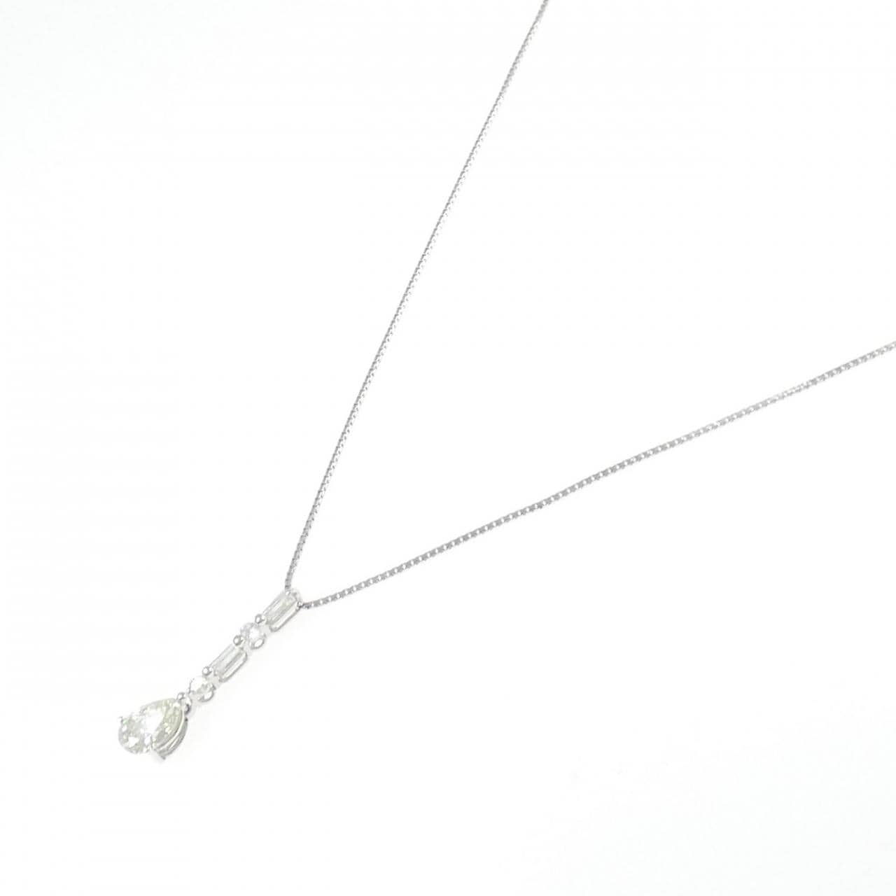 K18WG ダイヤモンド ネックレス 0.75CT