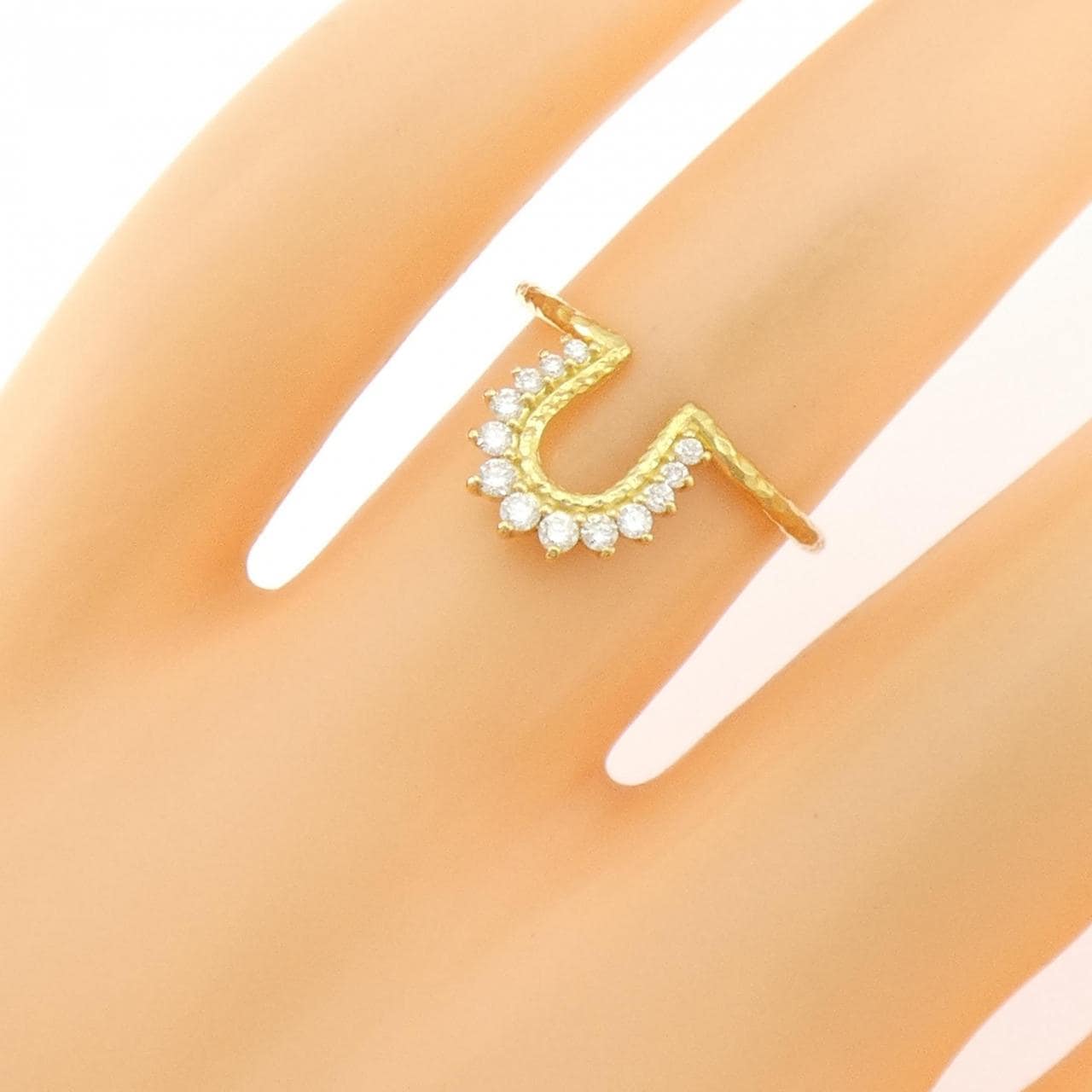 K18YG ダイヤモンド リング 0.12CT