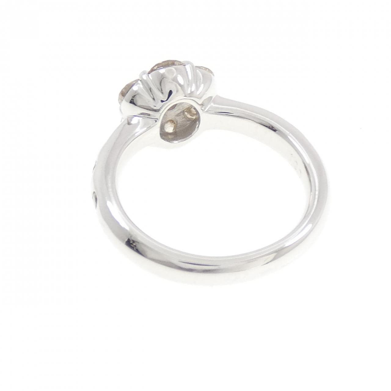 K18WG フラワー ダイヤモンド リング 1.00CT