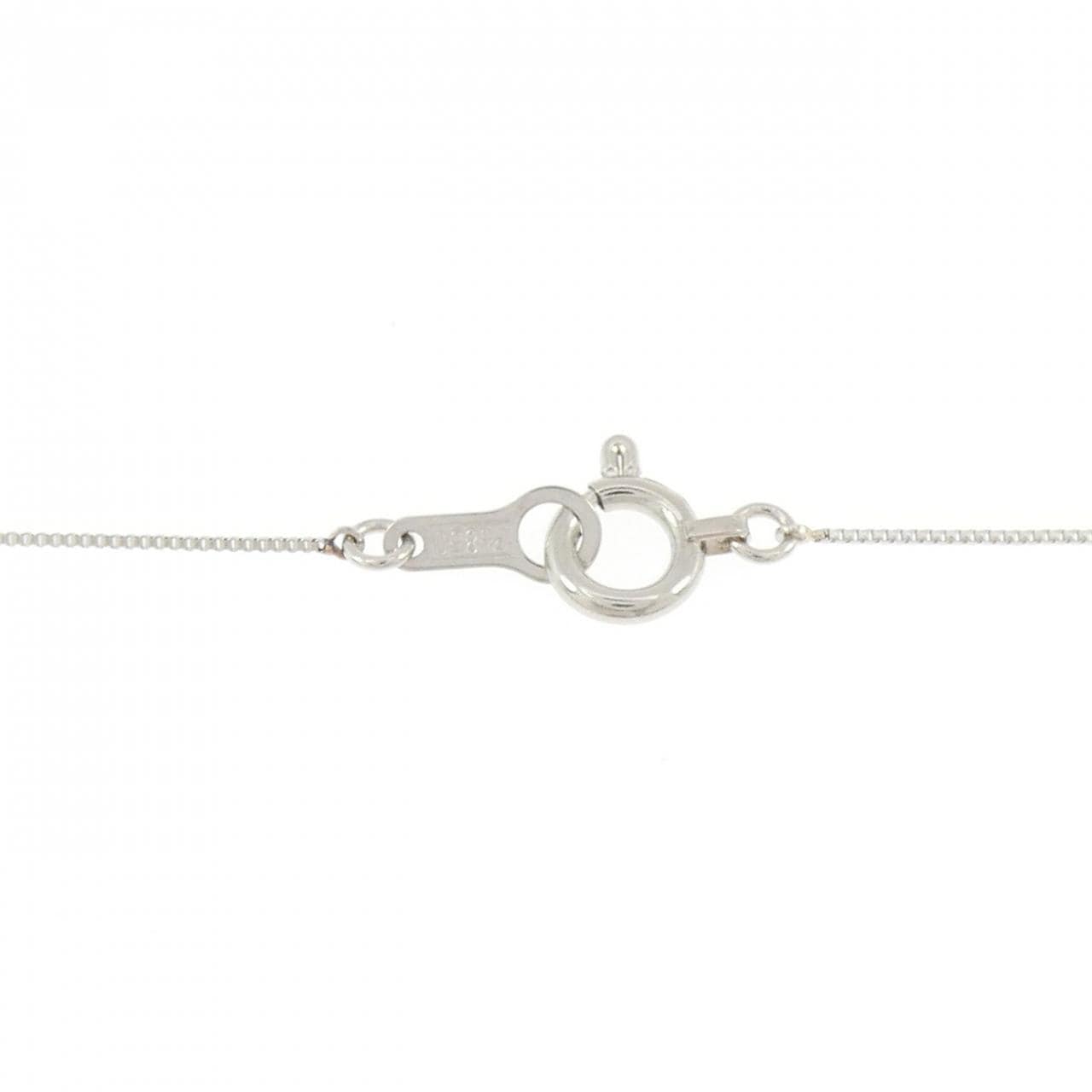 PT900/PT850 フラワー ダイヤモンド ネックレス 0.20CT