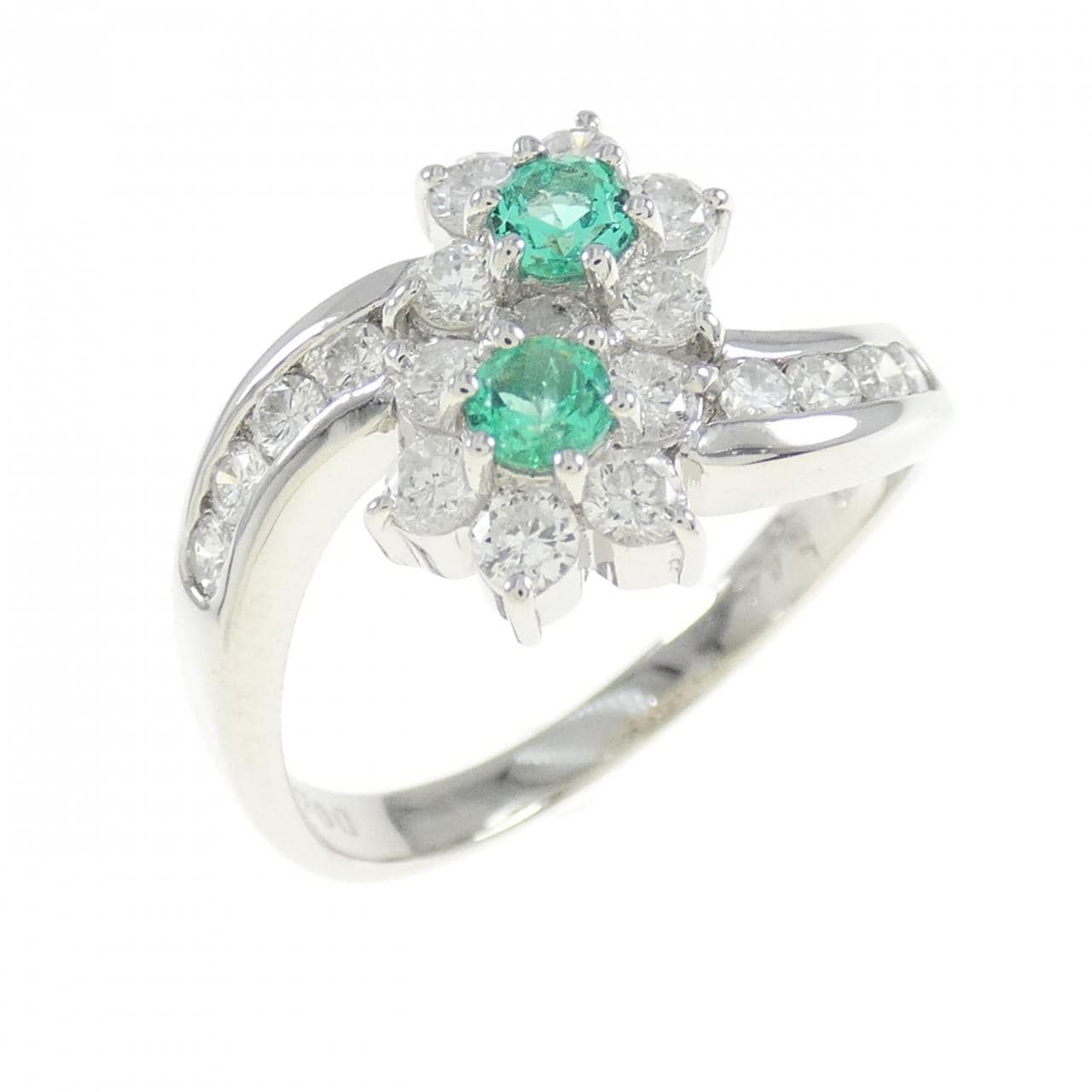 PT Flower Emerald Ring 0.44CT