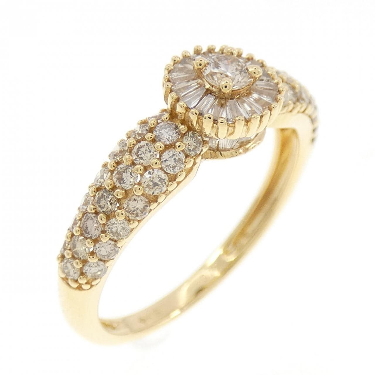 K18YG ダイヤモンド リング 0.75CT