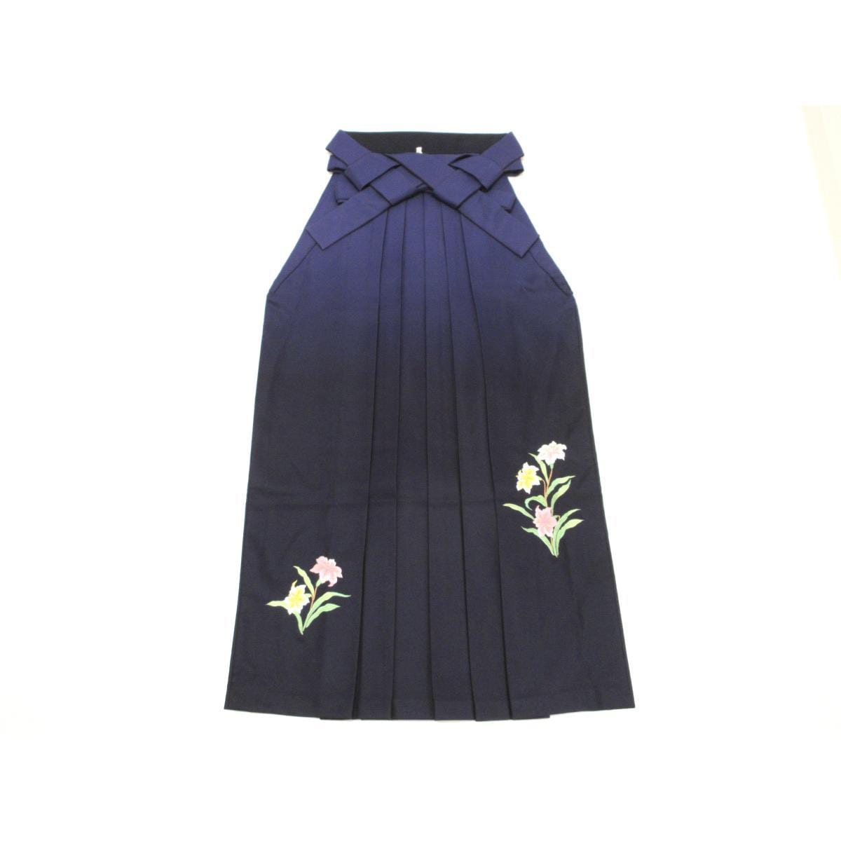 女袴　ボカシ刺繍　紐下９９ｃｍ　ＬＬサイズ