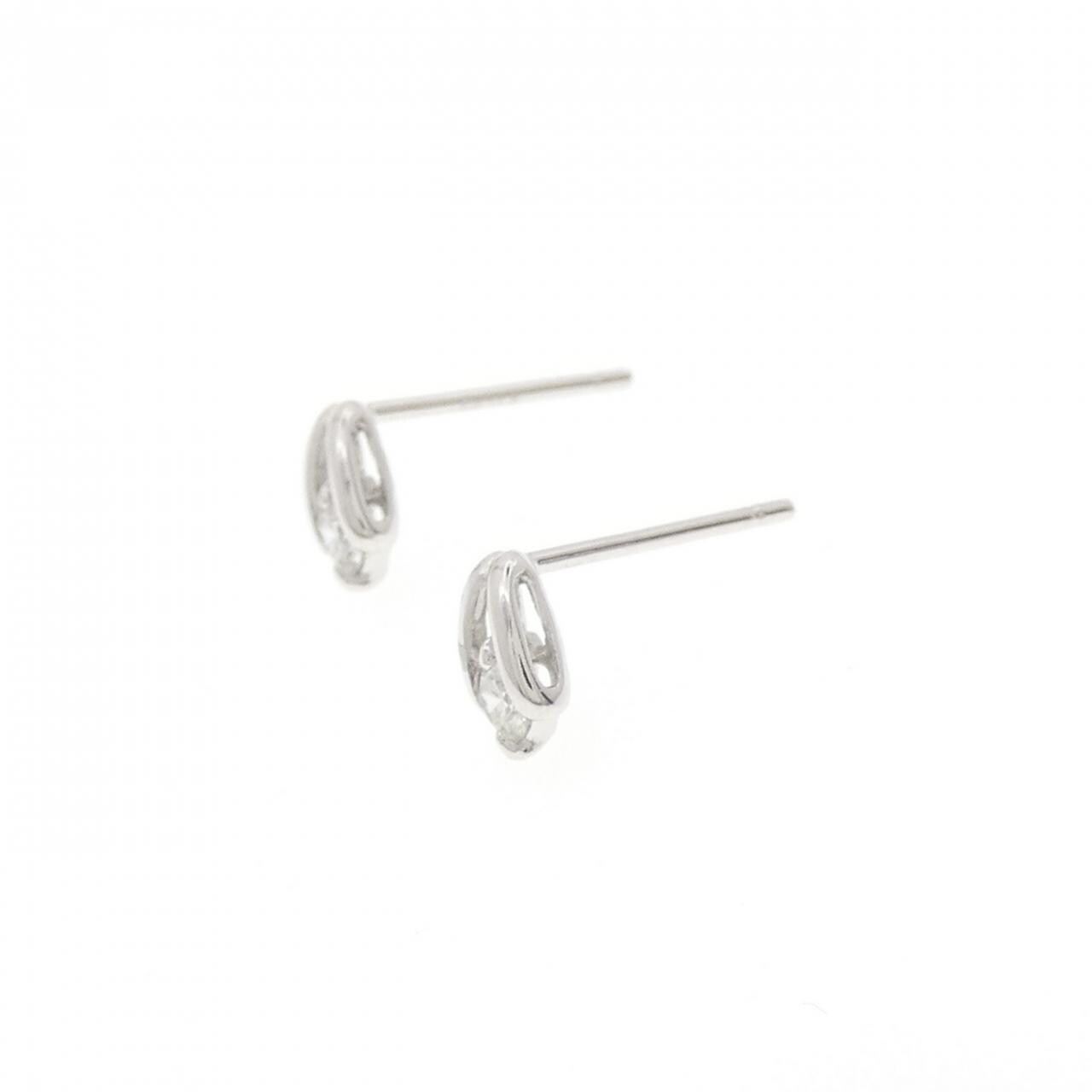 K10WG ダイヤモンド ピアス 0.10CT