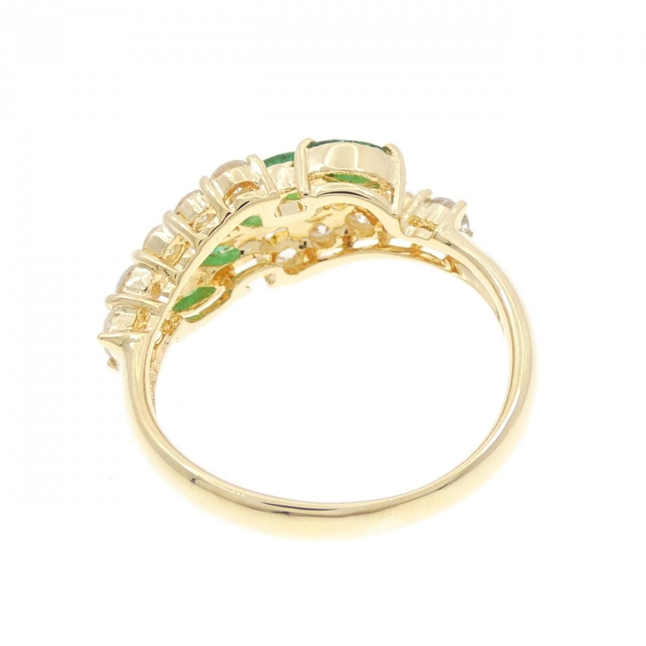 K18YG エメラルド リング 0.49CT