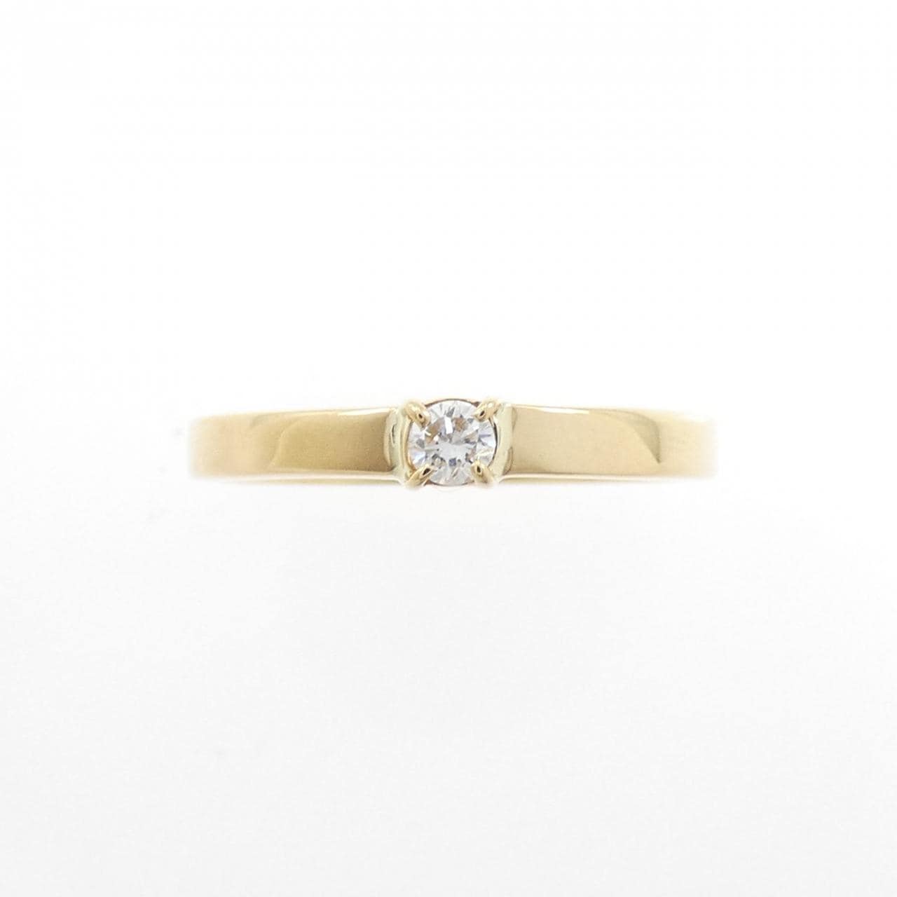 K18YG solitaire Diamond ring 0.08CT