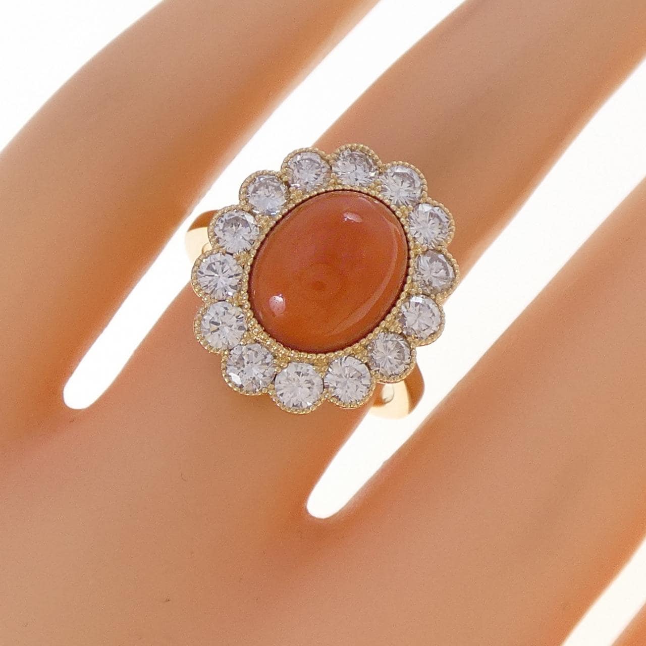 K18YG サンゴ リング